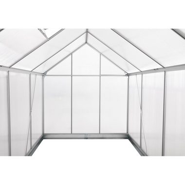 Zelsius Gewächshaus Aluminium Gewächshaus SET, 310 x 190 cm, inkl. Fundament, 6mm Platten, BxTxH: 190 x 310 x 190 cm