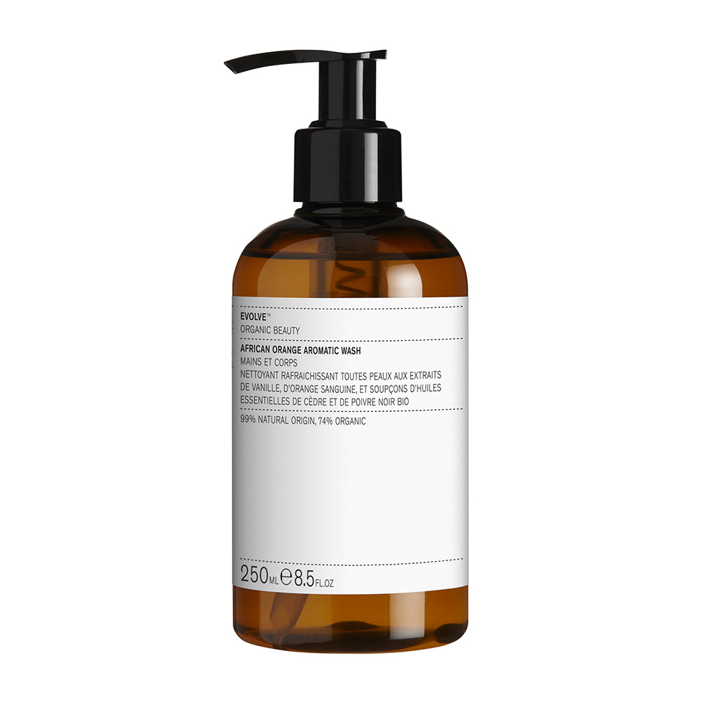 evolve organic beauty AFRICAN ORANGE AROMATIC WASH Nettoyant rafraichissant