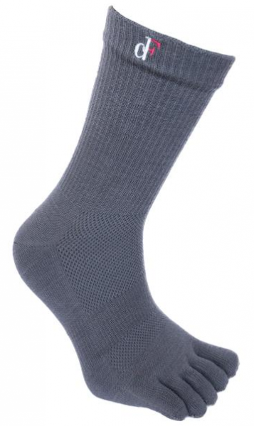 Vibram ~ dF-300 Crew Outdoor Wool Zehensocken ~ Dark Grey