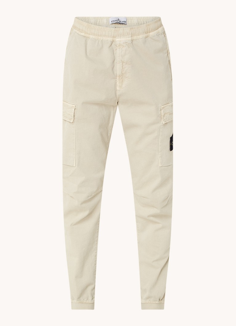 Pantaloni cargo conici Stone Island 313L1 cu logo
