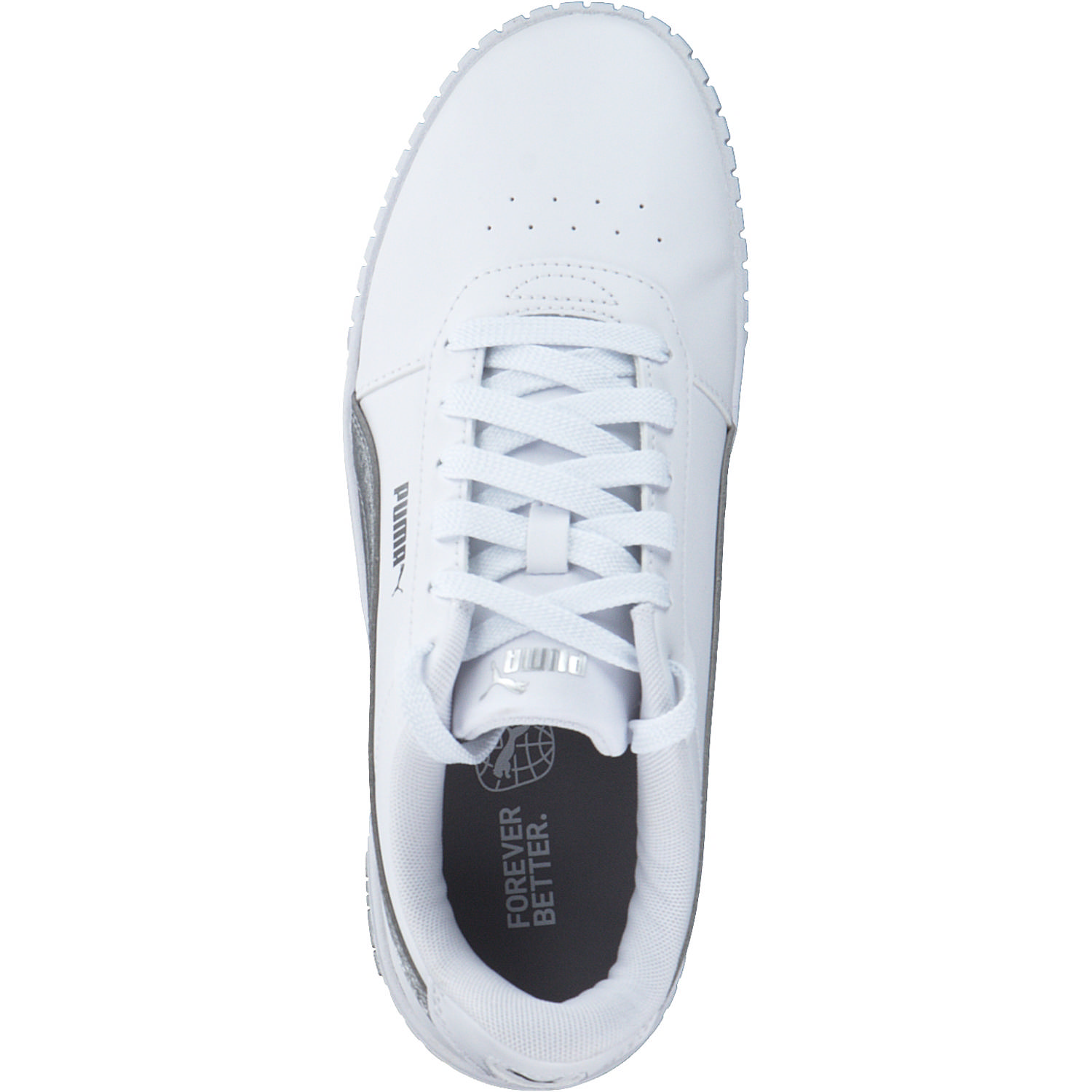 Puma Carina 2.0 Space Metallics 389387, Schnürschuhe, Damen, white/matte silver