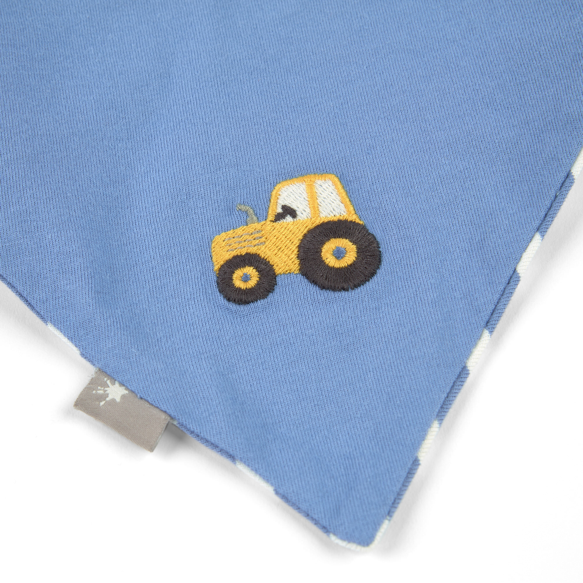 Baby Wendehalstuch Traktor, blau oder geringelt