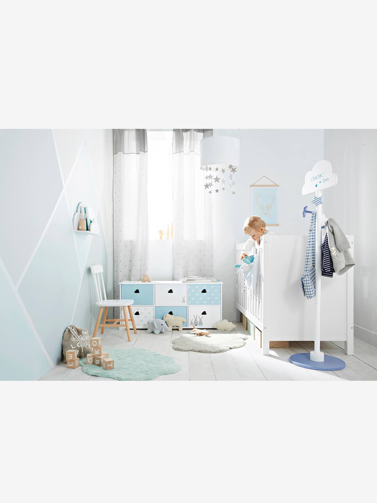Vertbaudet Kinderzimmer Teppich WOLKE - pudrig rosa