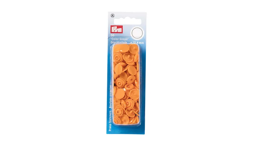 Prym nähfreie Druckknöpfe Color Snaps rund 12,4 mm orange