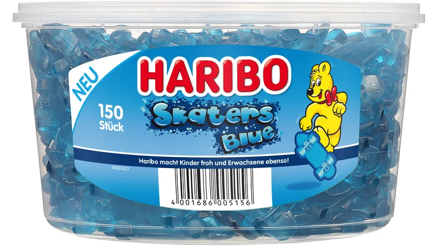Haribo Fruchtgummi Skaters Blue Runddose 1200 g