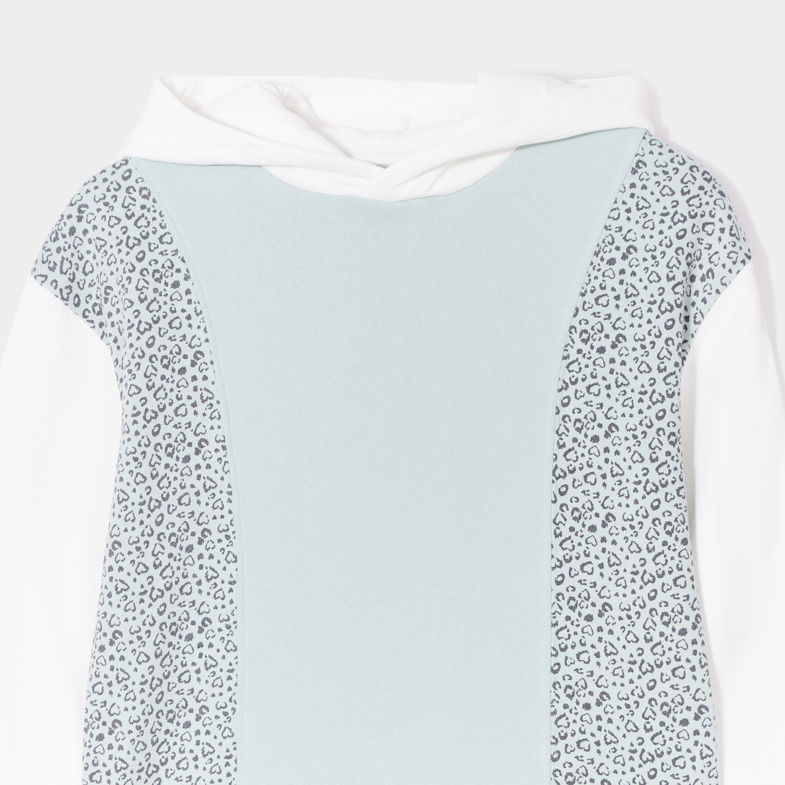 Ensemble jogging sweat capuche pantalon bleu gris fille | La Halle