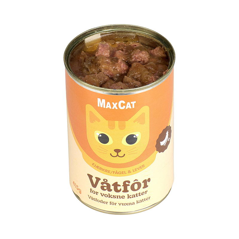 MaxCat Kattemat 415 g Fjærkre/lever i saus MaxCat