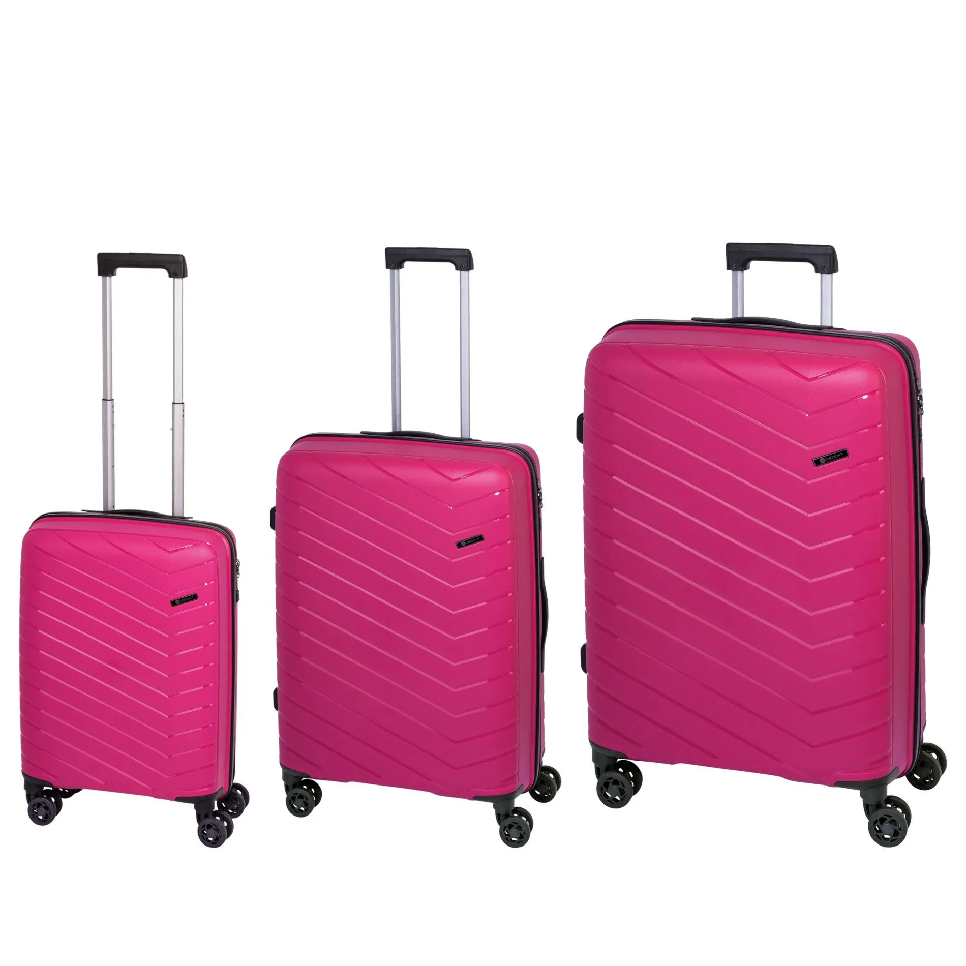 Check.IN 3-tlg. Kofferset ORLANDO mit 4 Rollen - magenta