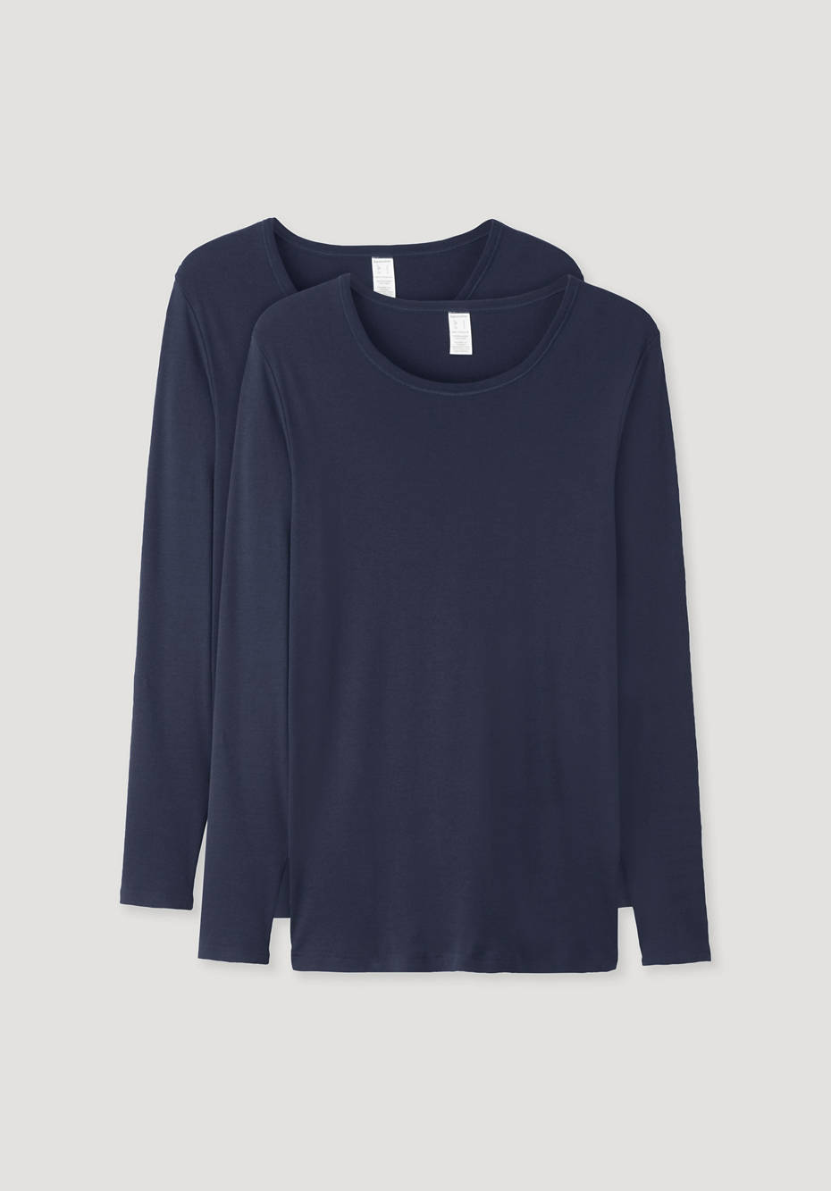 Langarm-Shirt aus reiner Bio-Baumwolle, 2er-Pack