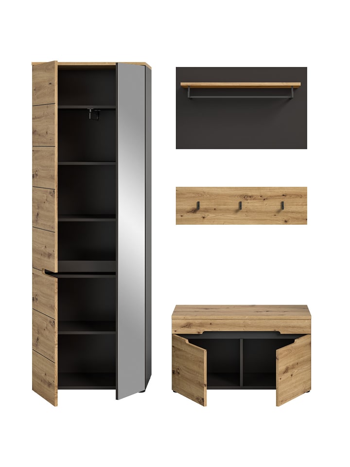 ebuy24 Garderobenmöbel Canu Eiche 160 x 37 cm günstig kaufen onesize