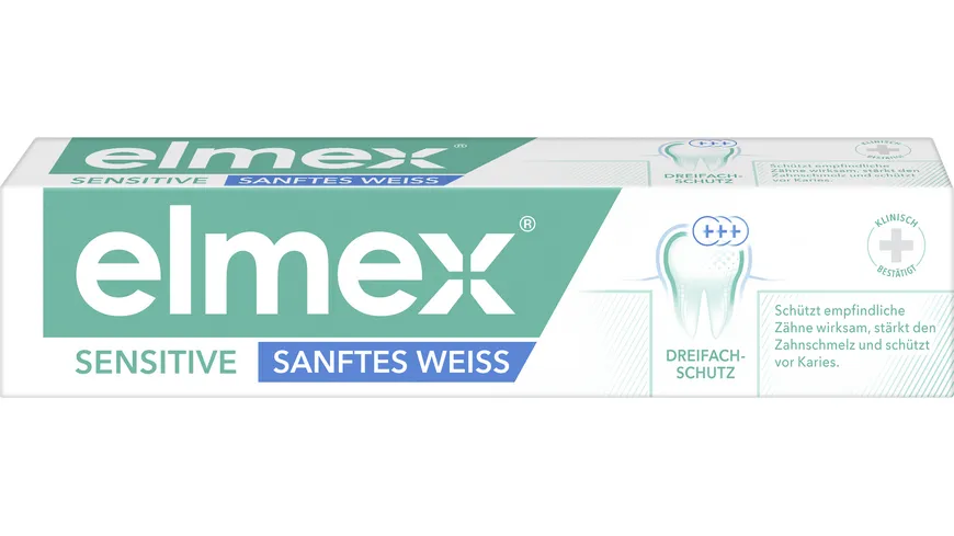 elmex Zahnpasta Sensitive Sanftes Weiß zur sanften Zahnaufhellung 75 ml