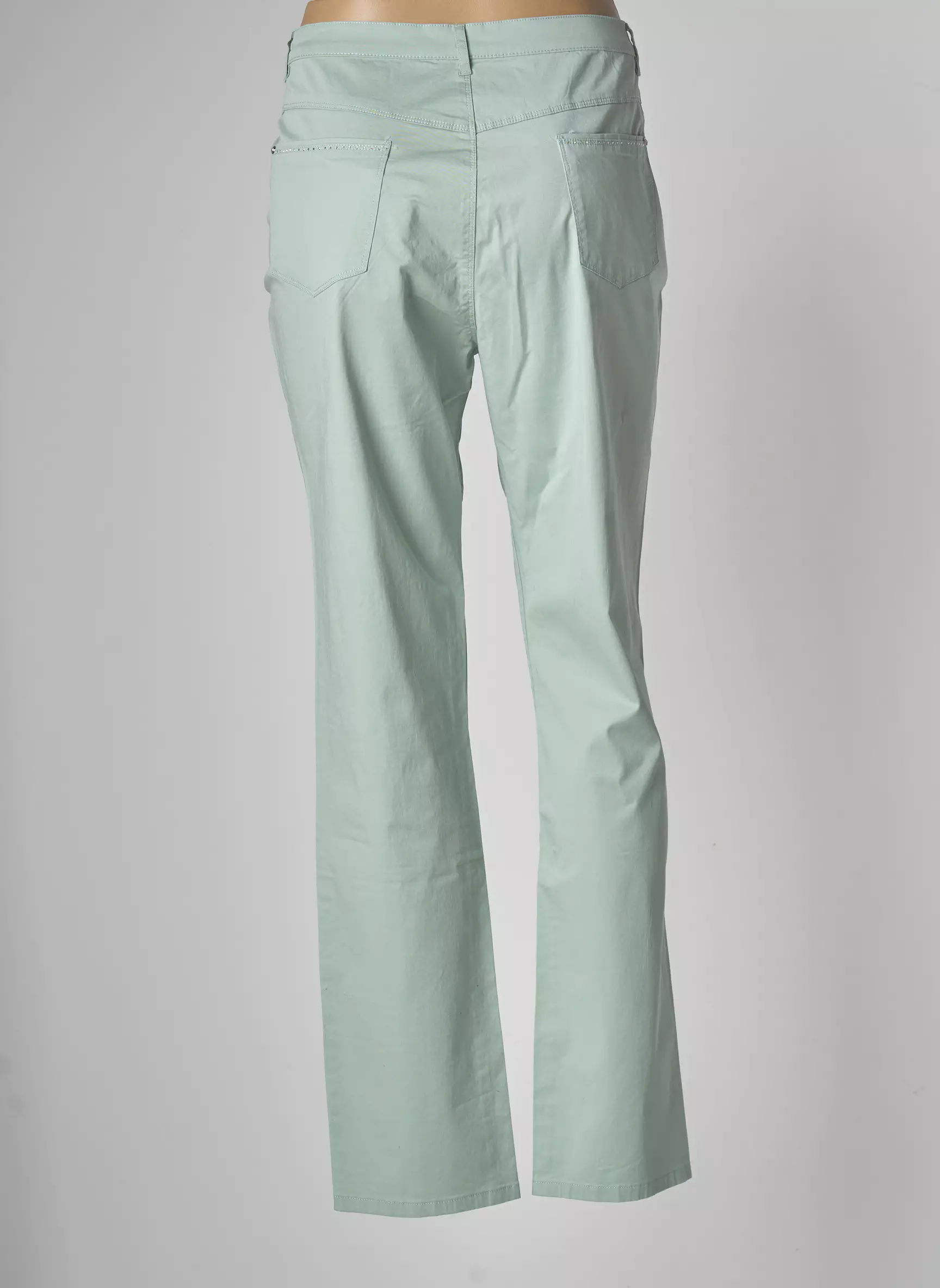 I Quing Pantalons Droits Femme couleur vert
