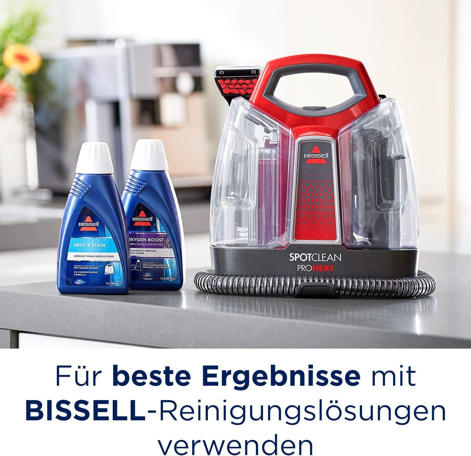 Bissell Teppichreinigungsgerät SpotClean ProHeat Fleckenreiniger für Teppiche Treppen Polster & Auto, 330,00 W, beutellos, Waschsauger Nass -Trocken-Sauger Polsterreiniger Reinigung Staubsauger