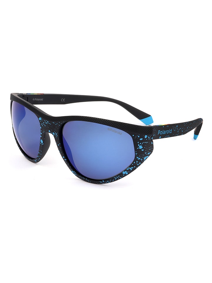 Polaroid Herren-Sonnenbrille in Schwarz/ Blau günstig kaufen 60