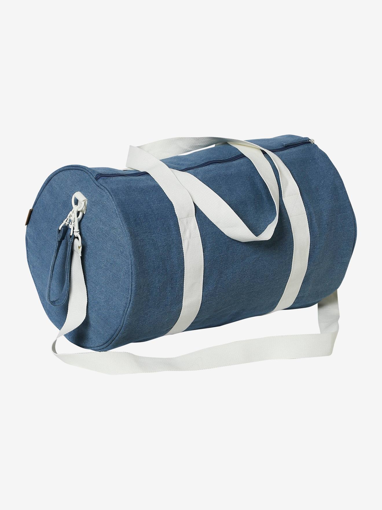Vertbaudet Denim-Wickeltasche BABY ROLL, personalisierbar - gebleicht