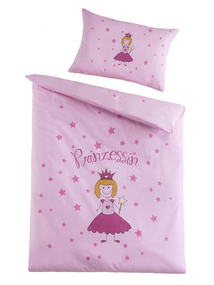 Carpe Sonno Renforce Bettwäsche Set Prinzessin in Rosa günstig kaufen 100 x 135 cm   40 x 60 cm