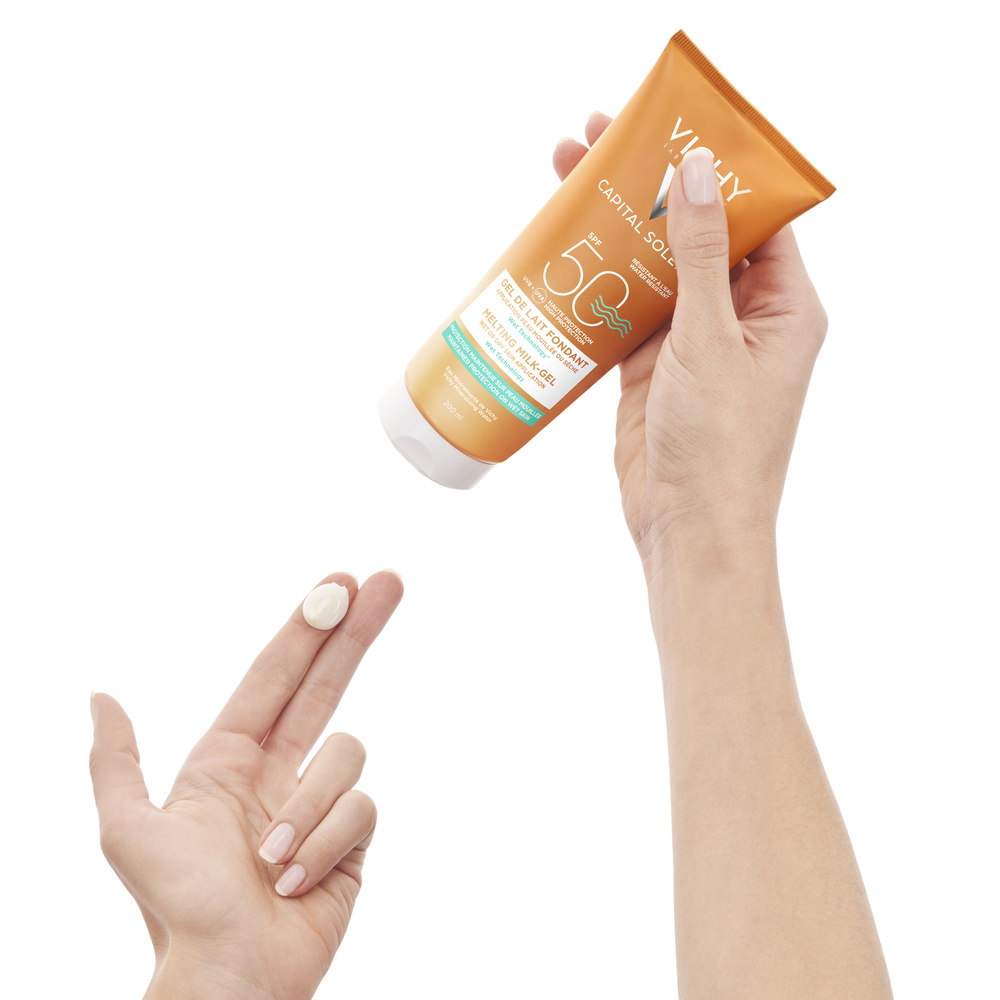 Vichy Ideal Soleil Gel de Lait Ultra Fondant IP50 Protection corps et visage