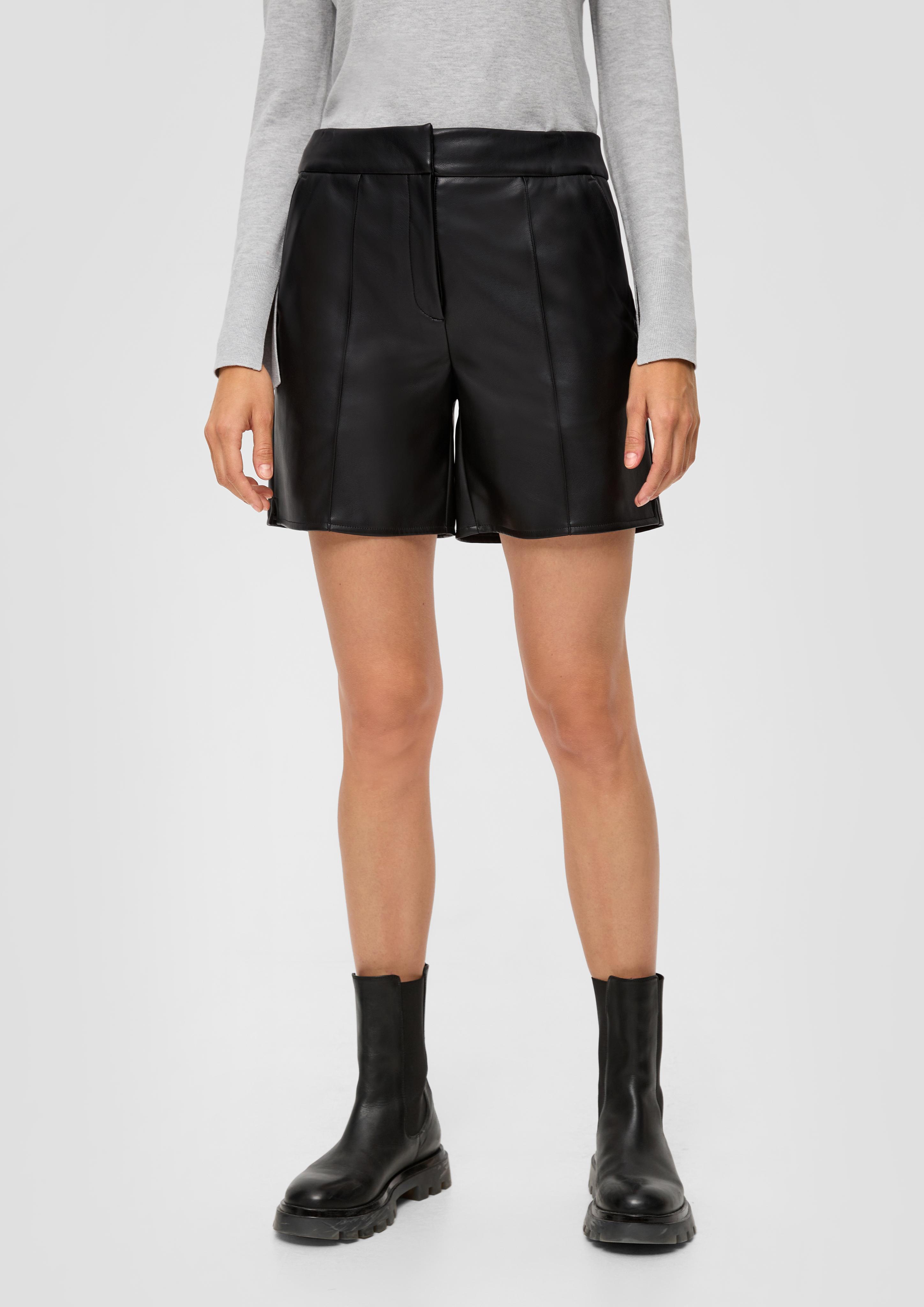 Shorts aus Lederimitat  2137968-9999