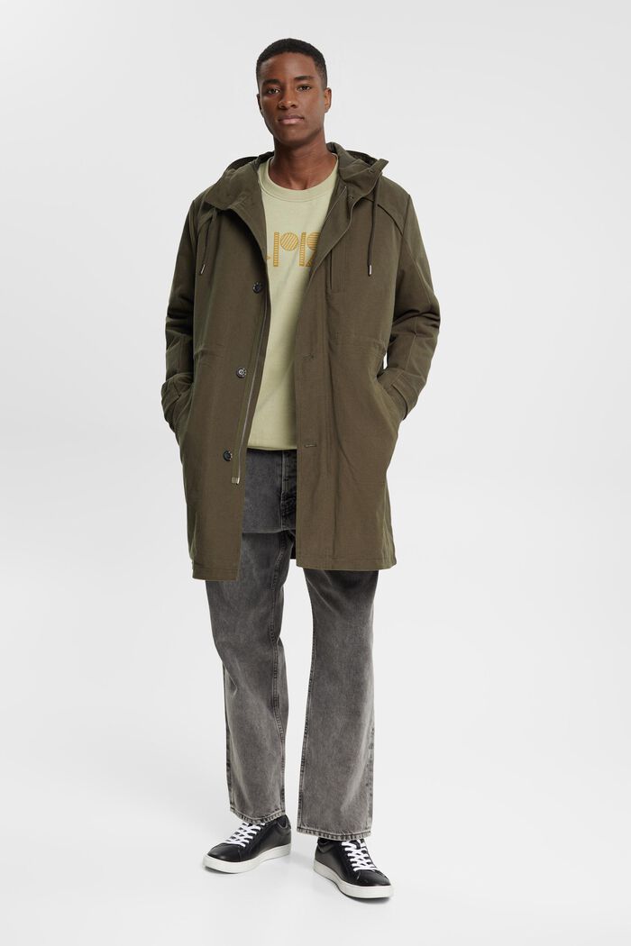 Wattierter Parka mit Tunnelzugkapuze