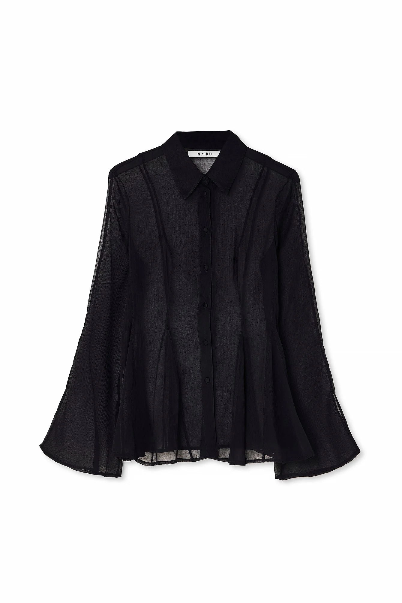 Chiffonbluse mit Nahtdetail