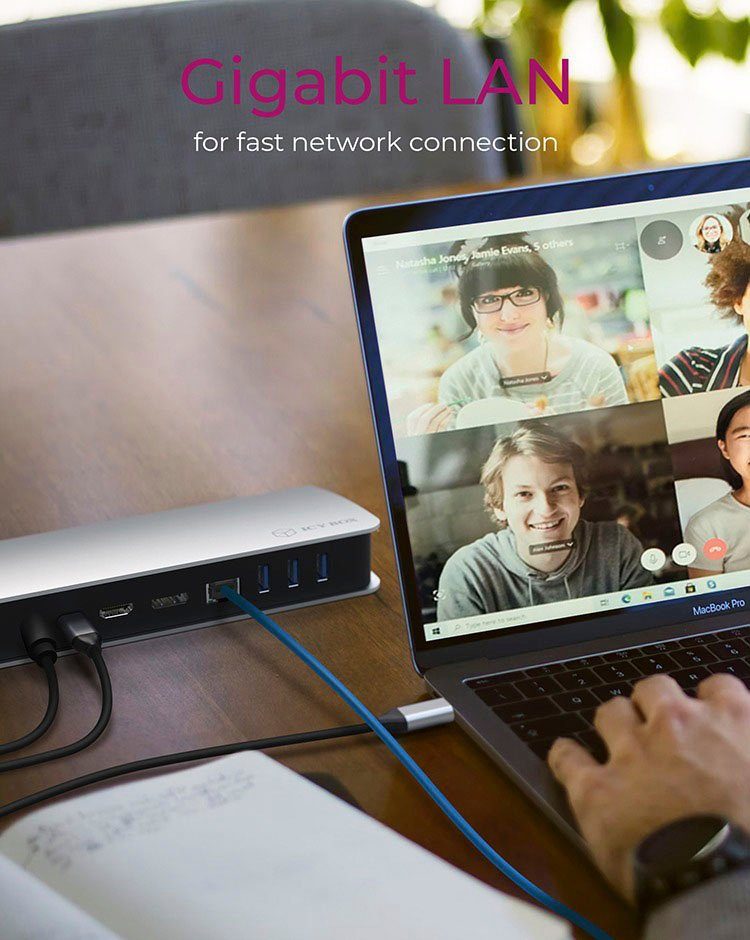 ICY BOX Laptop-Dockingstation ICY BOX 12-in-1 Notebook/PC Dock USB Type-C mit Power Delivery, PD 60 W