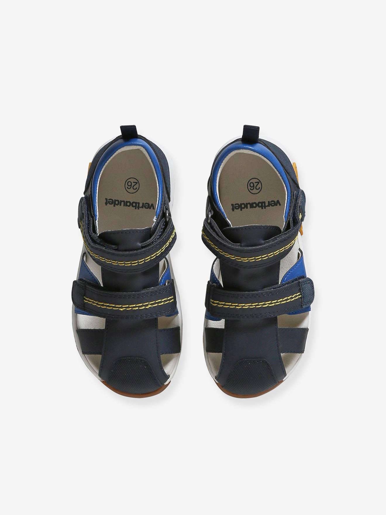 Vertbaudet Kinder Klett-Sandalen - set blau