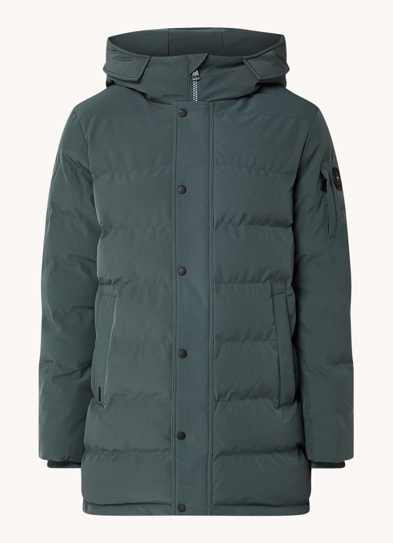 Μονωμένο παρκά Airforce Chuck με κουκούλα και τσέπες με φερμουάρ
