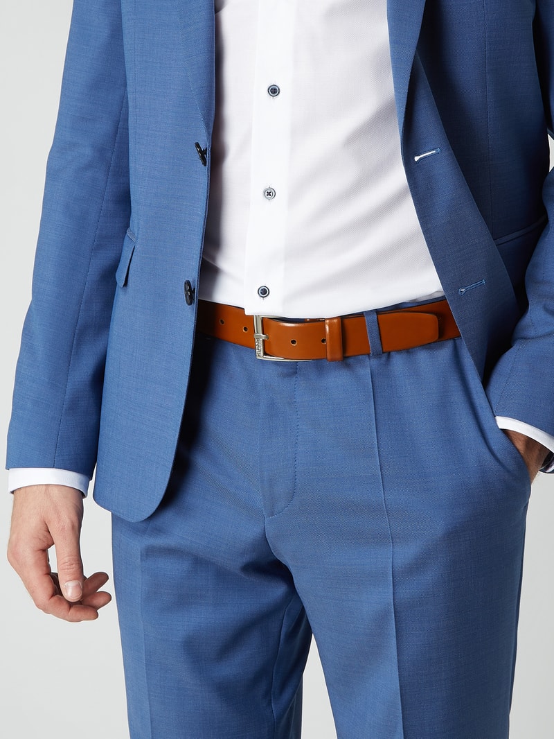 Ledergürtel mit Dornschließe Modell 'Elloy' in cognac