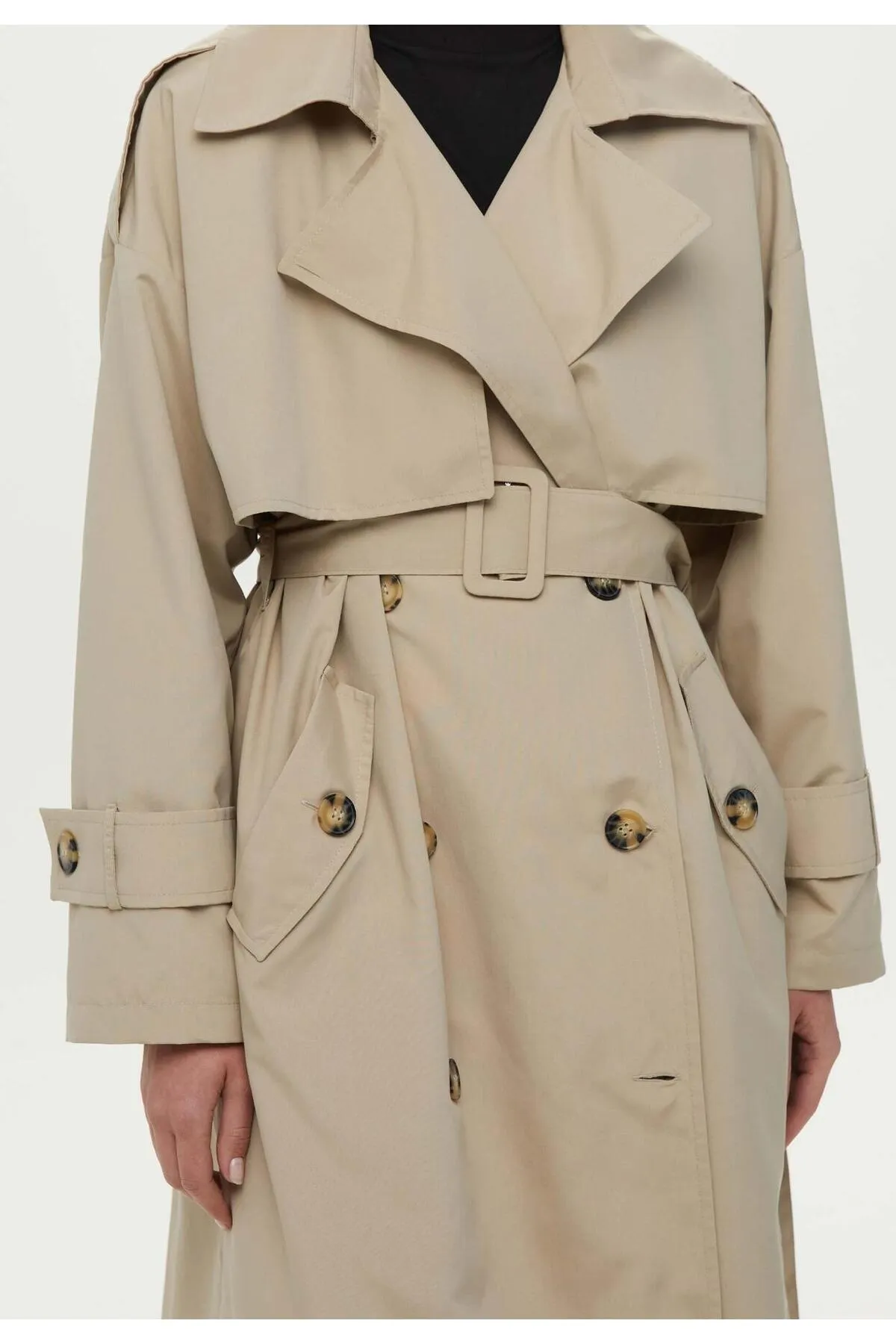 Manuka  ZWEIREIHIGER TRENCHCOAT MIT KNÖPFEN, BEIGE