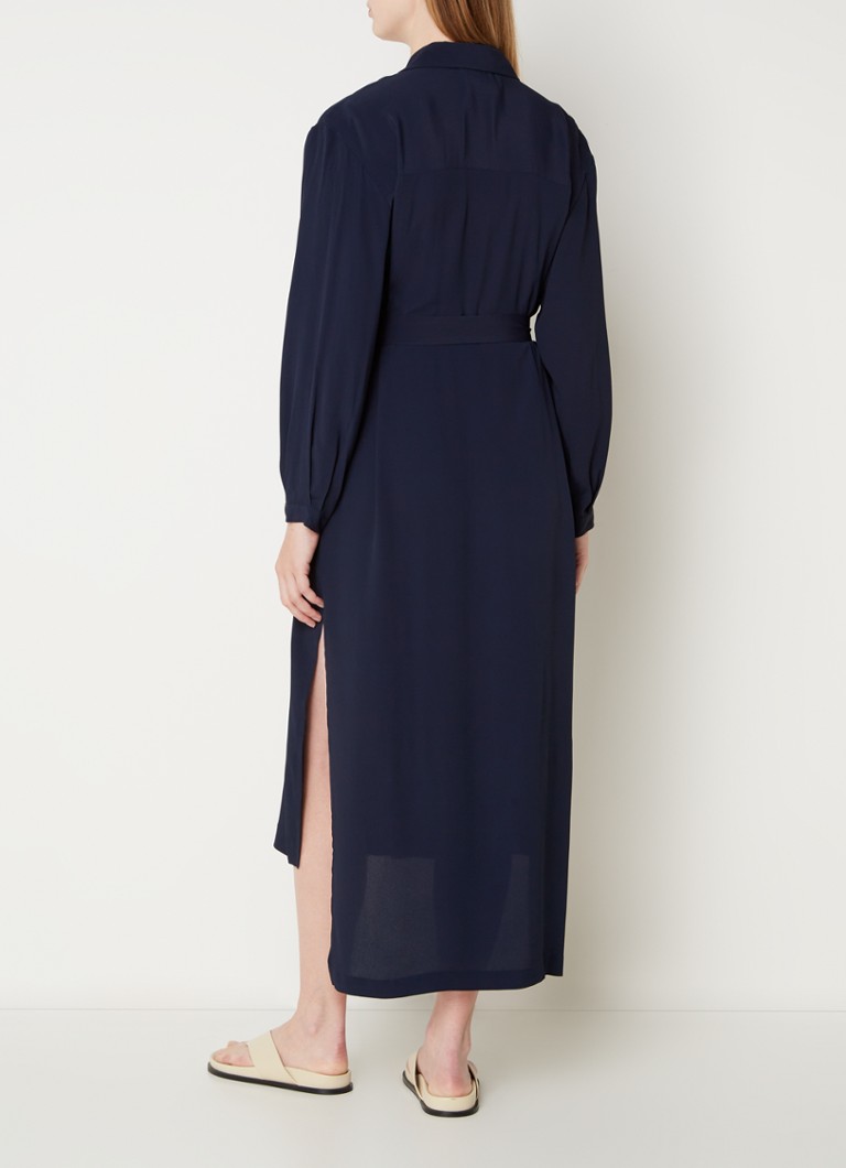 Vestido camisero midi Philipa de Semicouture en mezcla de seda con cinturón.