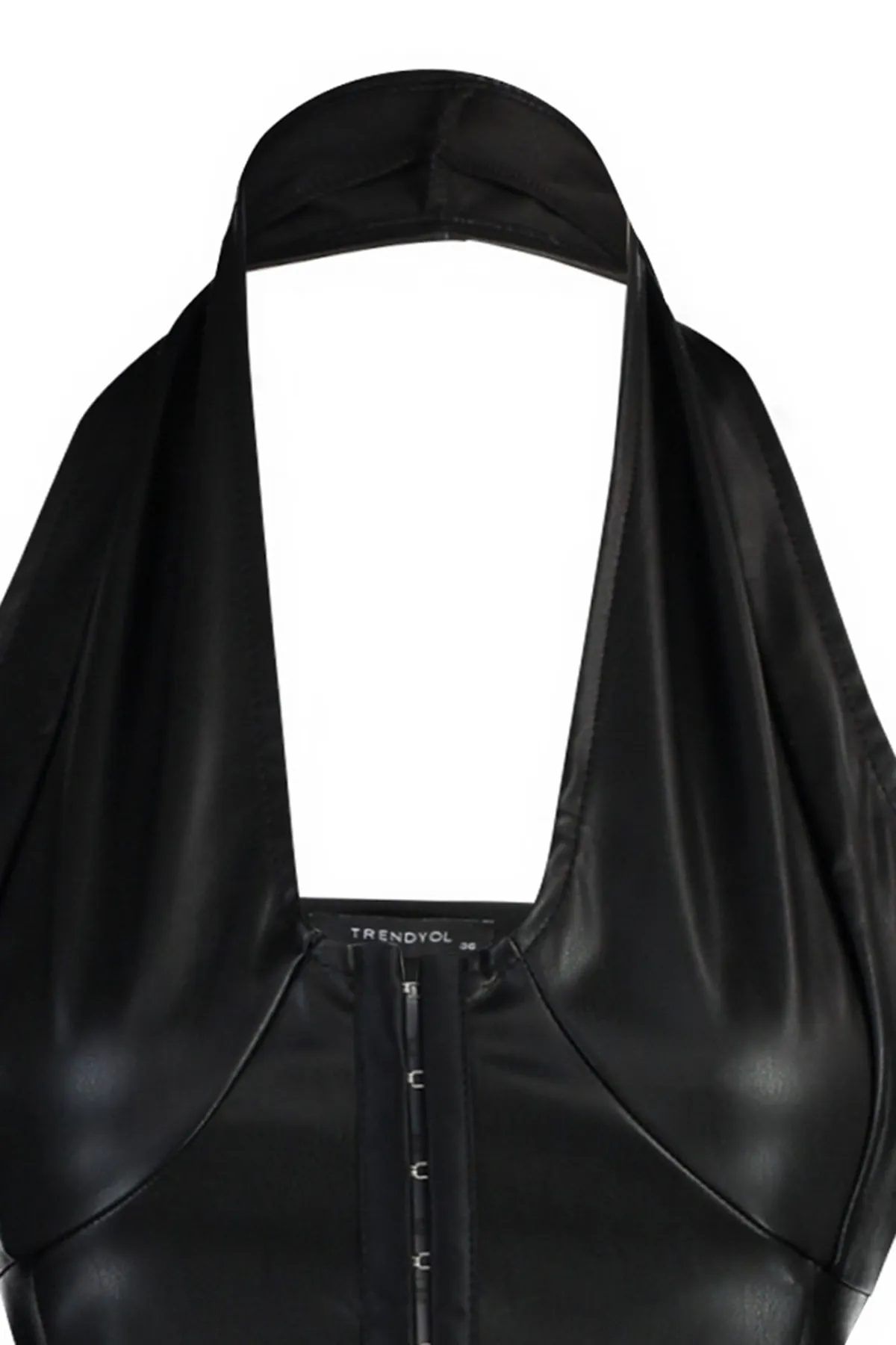 Trendyol Collection  Bustier mit schwarzem Kragen und detailliertem Ausschnitt TPRAW23BS00041