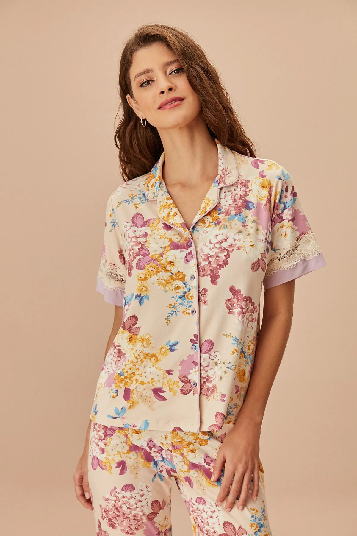 SUWEN  Amour maskulines Pyjama-Set
