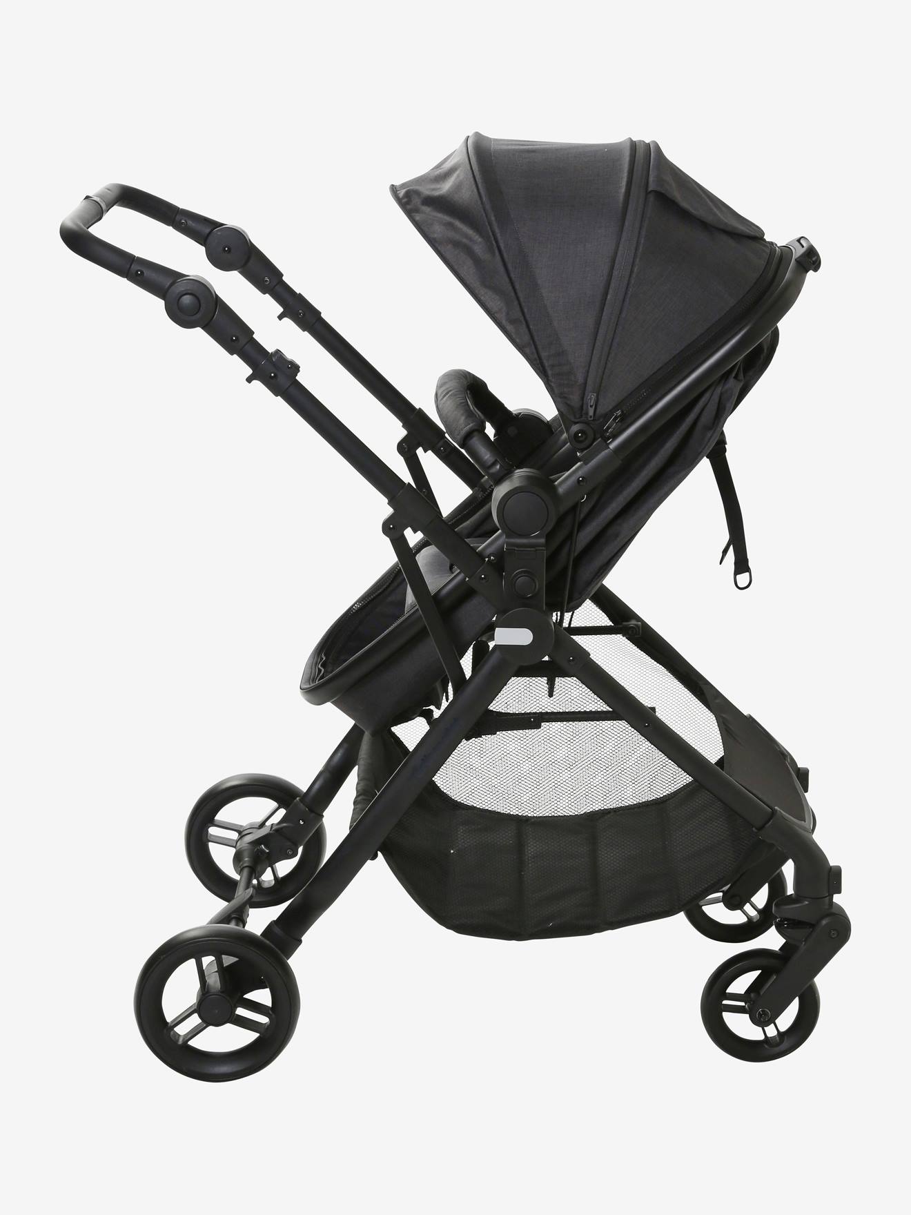 Vertbaudet Kombi-Kinderwagen LIBRA mit Babyschale - grau glanzeffekt