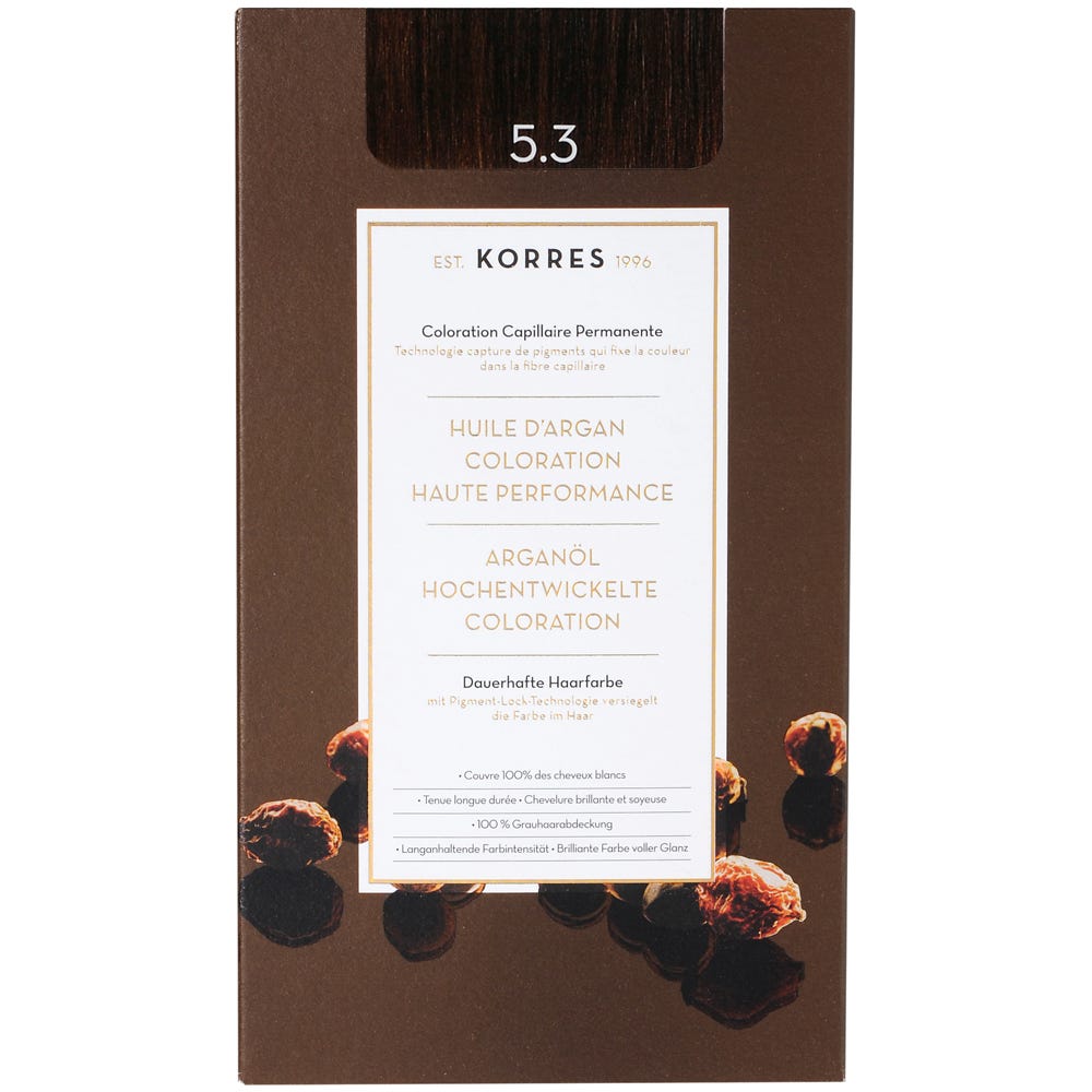 Korres Argan Oil Hair Colorant 5.3 Hellbraun Gold