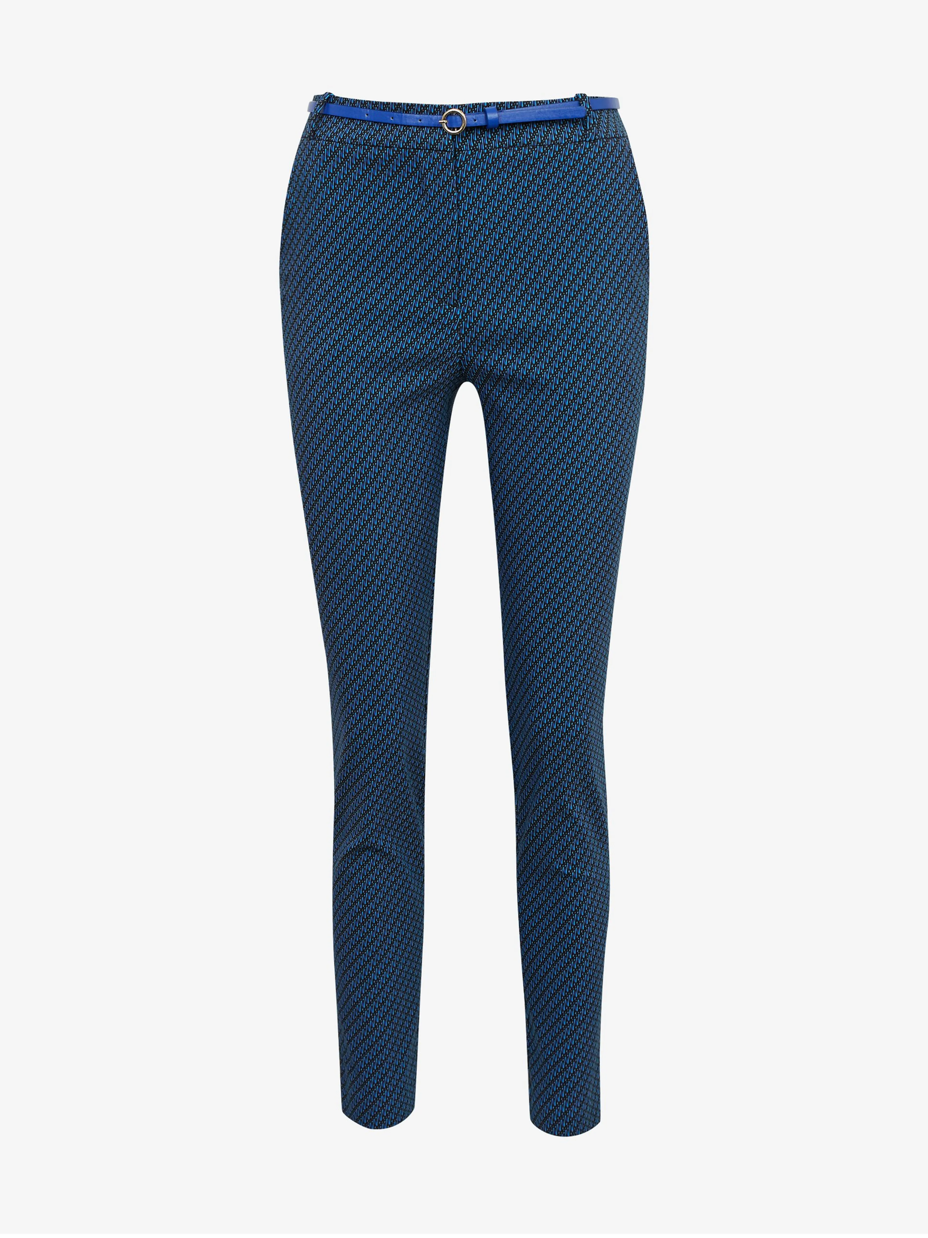 Schwarz-blau gemusterte Damenhose ORSAY