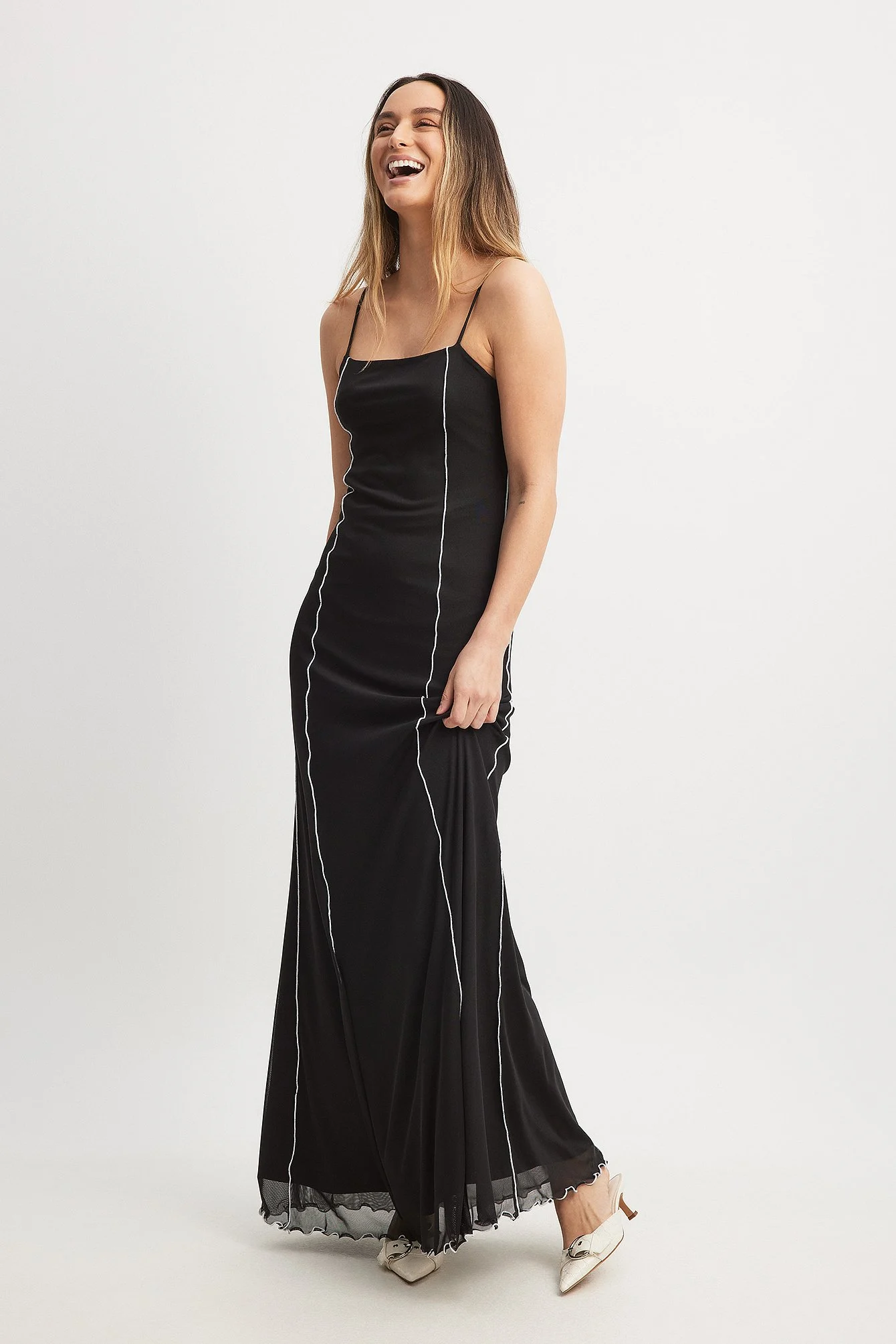 Contrast Maxi Dress