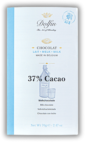 Dolfin Vollmilch Schokolade 37% 70g Dolfin Vollmilch Schokolade 37% 70g  70	 Gramm