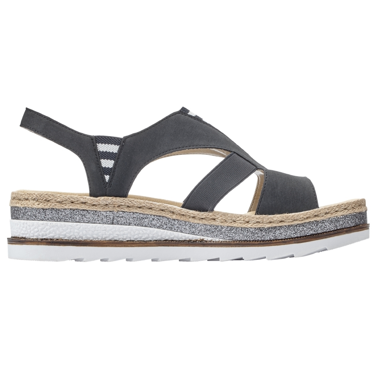Rieker V79Y7 Keilsandale blau