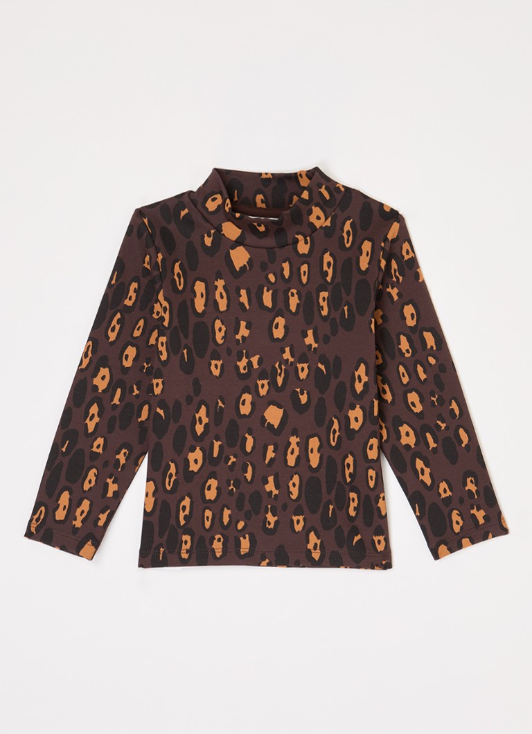 Mini Rodini top od organskog pamuka s leopard printom