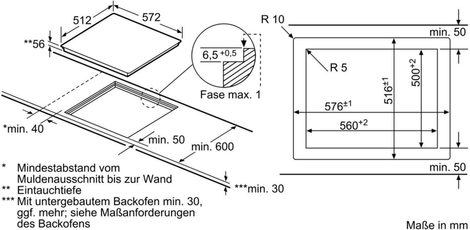 NEFF Flex-Induktions-Kochfeld von SCHOTT CERAN® N 70 T56PT60X0, mit Twist Pad® Bedienung