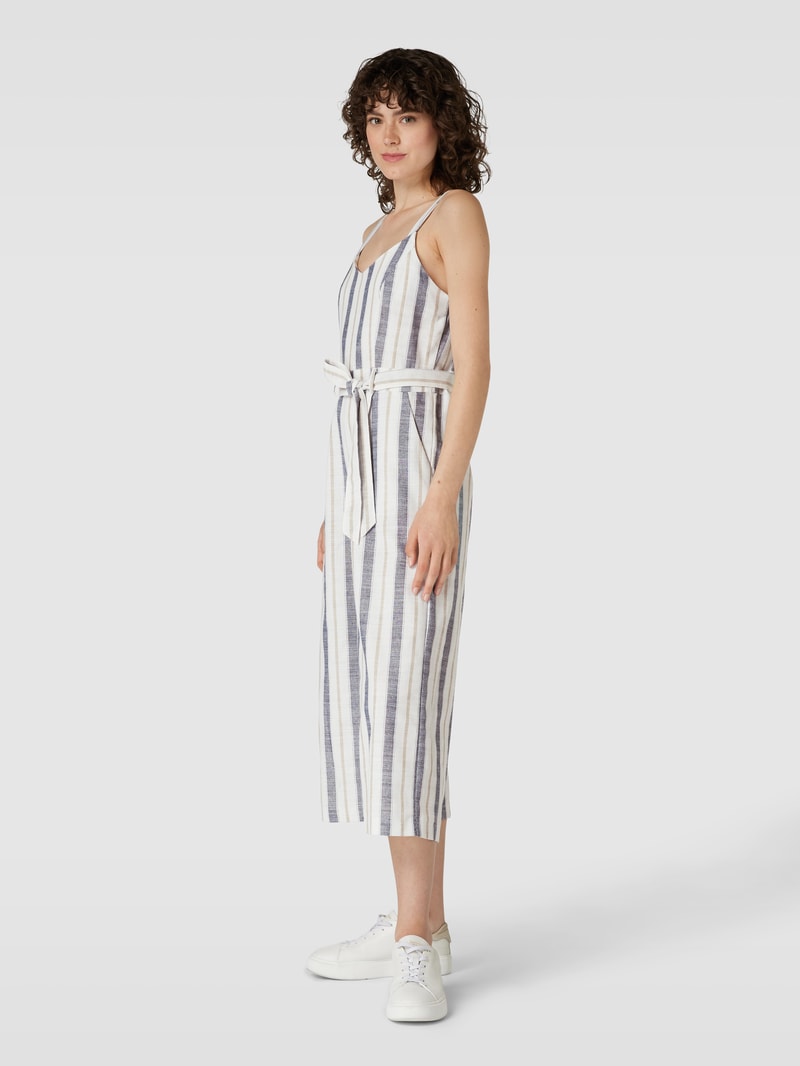 Jumpsuit mit Streifenmuster in marineblau