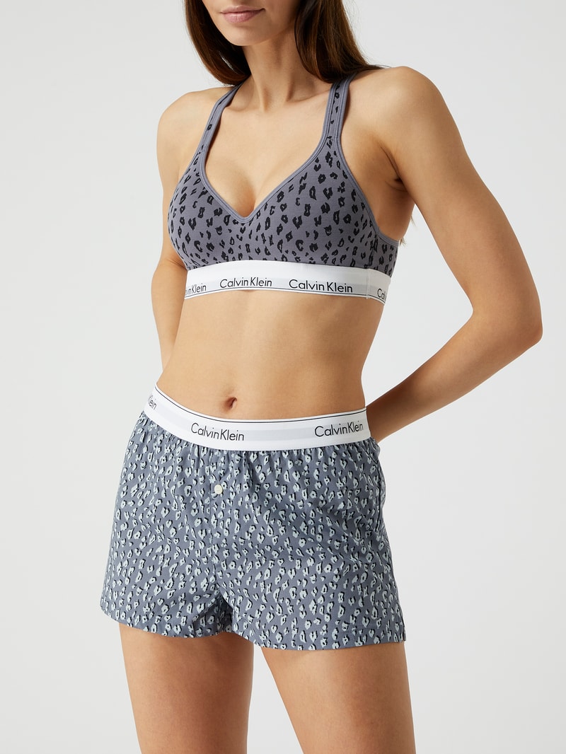 Bralette mit wattierten Cups in mittelgrau
