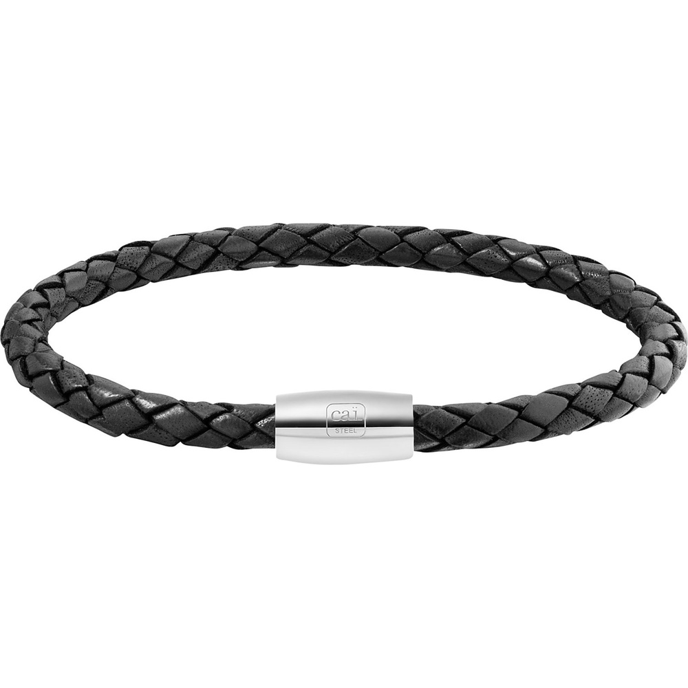 caï Bracelet Acier inoxydable, Cuir Bracelet