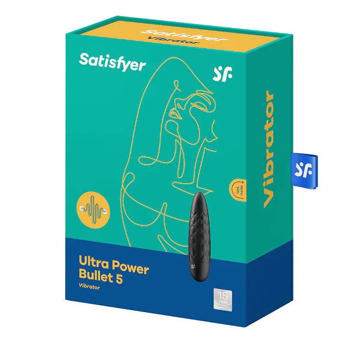 „Satisfyer Ultra Power Bullet 5“ masažuoklis, juodas