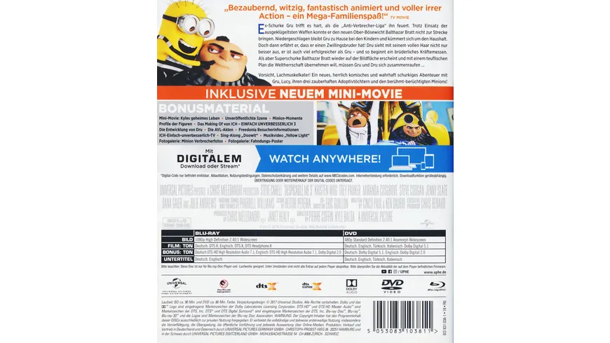Ich - Einfach unverbesserlich 3  (+ DVD)