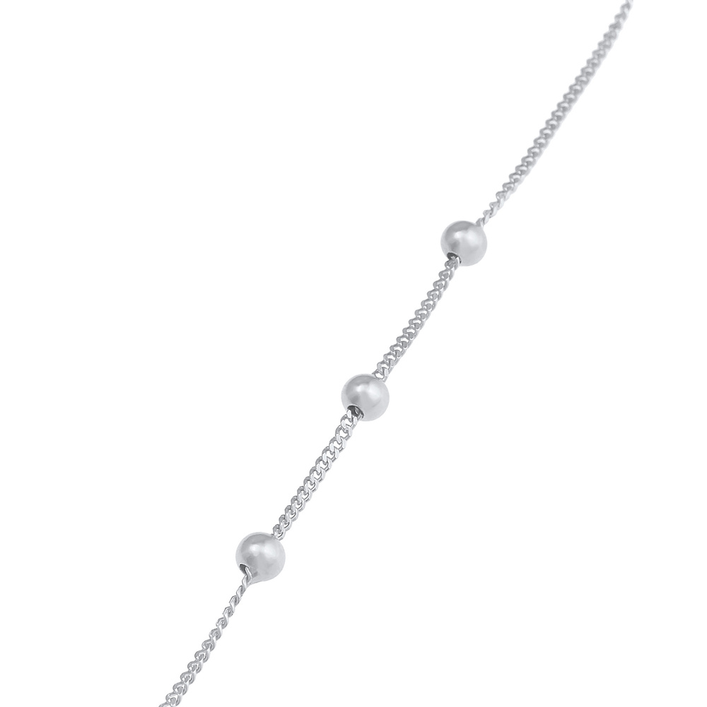 Elli Elli Collier Boules de gourmette pour femmes Tendance minimale de base en argent  Bijoux