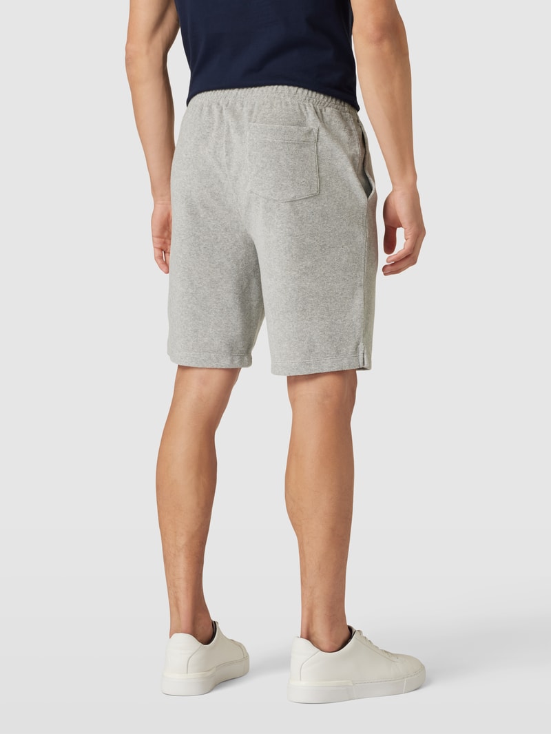 Sweatshorts mit Allover-Muster Modell 'ATHLETIC' in hellgrau meliert