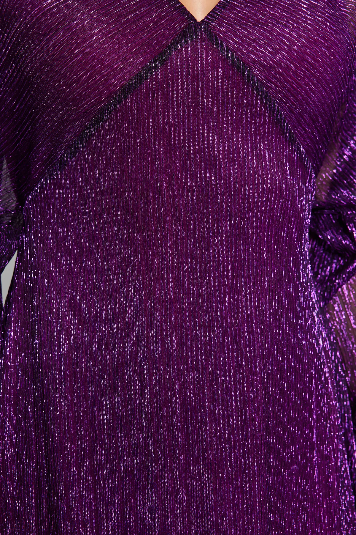Trendyol Collection  Lila offene Taille/Skater-Strickkleid, gefüttert, glänzend, elegantes Abendkleid TPRAW24EL00000