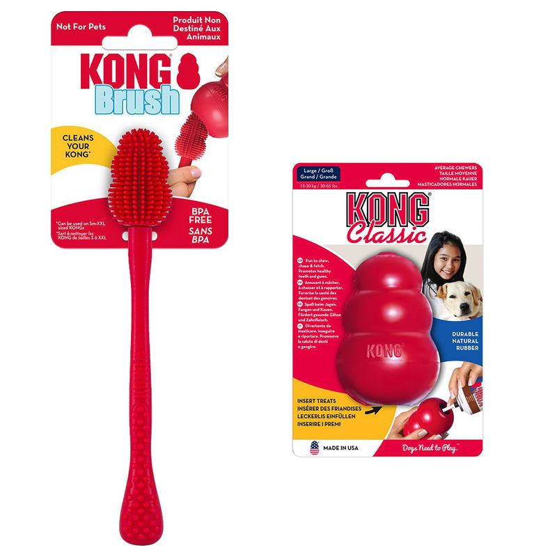 Sparset: KONG Classic + KONG Reinigungsbürste