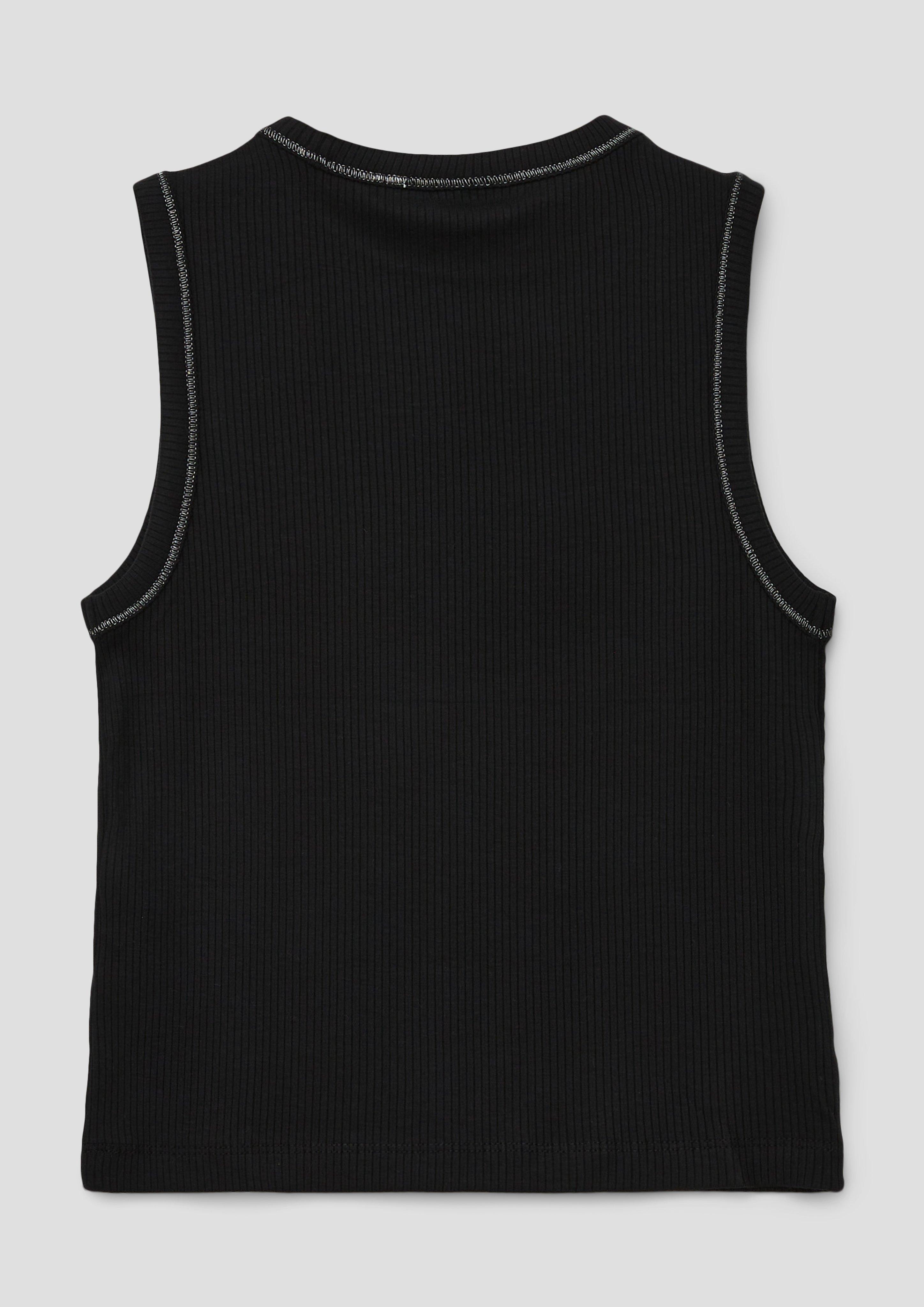 Kurzes Tanktop aus Viskosestretch  2145496-9999